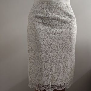 Blugirl blumarine white lace pencil skirt